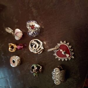 Pandora Red and Silver Brooch Collection